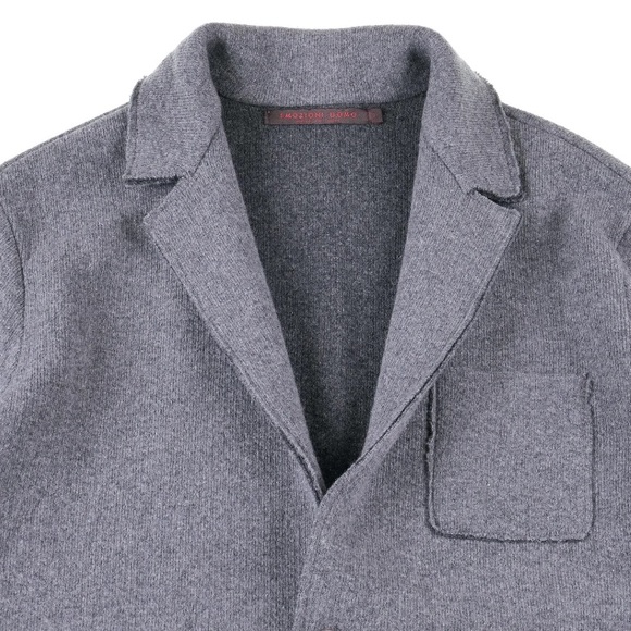 Emozioni Uomo wool blend destructed sweater jacket size M - Picture 3 of 9